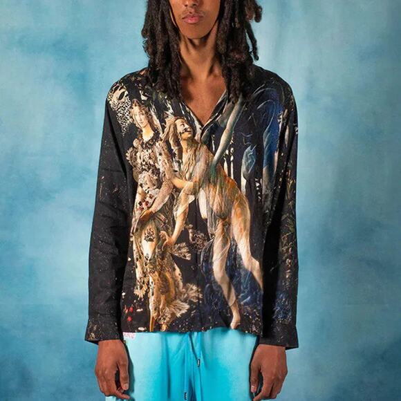 NEW NWT VeryRare Primavera Renaissance Print Shirt Size L - Picture 1 of 7